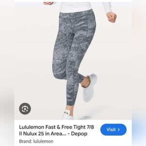 Lululemon fast and free tight size 12